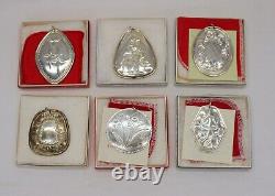 Lot (6) TOWLE Sterling Silver CHRISTMAS ORNAMENTS 1973 1974 1975 1976 1978 1979