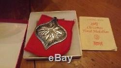 Lot 6 Towle Sterling Floral Medallion Christmas Ornaments 1983-1988 Boxed