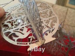 Lot 8 Christmas Gorham Sterling Silver Ornaments Noel Pierced Filigree 3D 1970