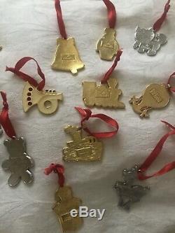 Lot Of 19 Vintage Wallace Cookie Classic Silver Plate Christmas Ornament Pendant