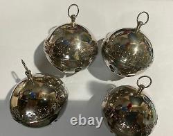 Lot Of 4 Wallace Vintage Sleigh Bells, 1978, 1993, 1994, 1995? Free S/H
