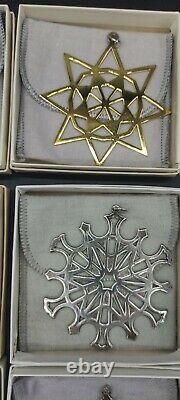 Lot Of 6 MMA Sterling Silver Snowflake Ornaments 1977-1979 Metropolitan Museum