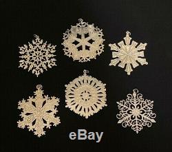 Lot Of 6 Metropolitan Museum Of Art Sterling Silver Christmas Ornaments 1970s