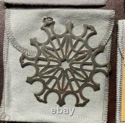 Lot Of 9 MMA Sterling Silver Snowflake Ornaments 1972-1980 Metropolitan Museum