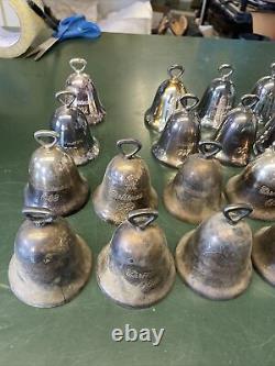 Lot Wallace- Reed & Barton Silver Bells Annual Ornament Christmas Silver Plate