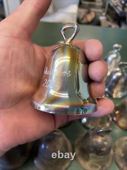 Lot Wallace- Reed & Barton Silver Bells Annual Ornament Christmas Silver Plate