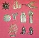 Lot of 10 Vintage Sterling Silver and Silver plate Christmas Ornaments