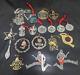 Lot of 19 Christmas Tree Ornaments Pewter Brass Silver & Gold Tone Metal