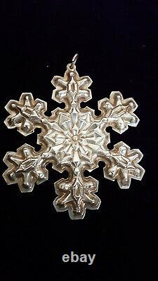 Lot of 6 6 Gorham Sterling Silver (. 925) Christmas Ornaments Snowflakes