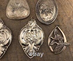 Lot of 7 Sterling Silver 925 Christmas Ornaments Lunt, Towle, Wallace +