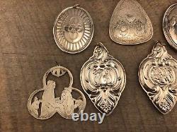 Lot of 7 Sterling Silver 925 Christmas Ornaments Lunt, Towle, Wallace +