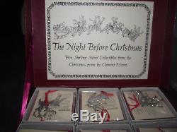 Ltd Ed 5 Hand & Hammer Sterling Silver The Night Before Christmas Ornaments