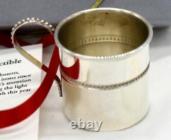 Lunt Silversmith Sterling Silver Christmas Ornament Baby Cup 2 NOS