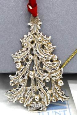 Lunt Silversmiths Sterling Silver Christmas Tree Holly Berry Ornament NOS Box