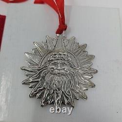 Lunt Sterling Silver 1995 Sun Santa Claus Christmas Ornament 2 FREE Shipping