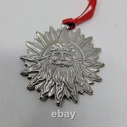Lunt Sterling Silver 1995 Sun Santa Claus Christmas Ornament 2 FREE Shipping