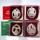 Lunt Sterling Silver Complete Set 4 Music of Christmas Ornaments 1976 to 1979 #