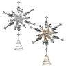 Luxury Jewelled Snowflake Tree Topper Christmas Room Decor Silver / Gold NEW