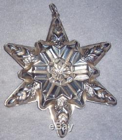 MIB 1970 Gorham First Annual Sterling Snowflake Xmas Ornament Pendant Medallion
