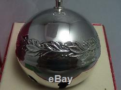 MIB 1971 Wallace #1 Limited Edition Silver Plated Sleigh Bell Christmas Ornament