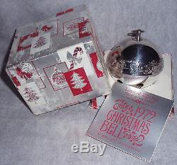 MIB 1972 Wallace #2 Limited Edition Silver Plated Sleigh Bell Christmas Ornament