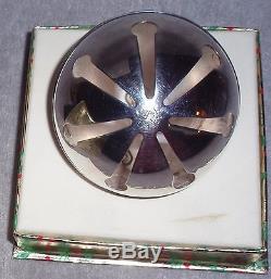 MIB 1973 Wallace 3rd Annual Silver Plate Sleigh Bell Xmas Ornament Decoration