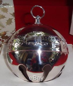MIB 1974 Wallace 4th Annual Silver Plate Sleigh Bell Xmas Ornament Decoration