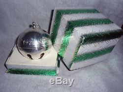 MIB 1975 Wallace 5th Annual Silver Plate Sleigh Bell Xmas Ornament Decoration