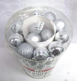 MIB Decor 99 Count Assorted Holiday Christmas Ornament Silver