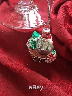 MIB FLAWLESS Stunning WATERFORD NORTH POLE SANTA BALLOON RIDE Christmas Ornament