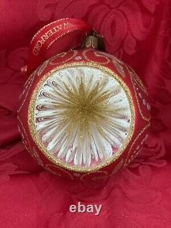 MIB FLAWLESS WATERFORD Ltd # Ed BROCADE REFLECTOR BALL 2010 Christmas Ornament