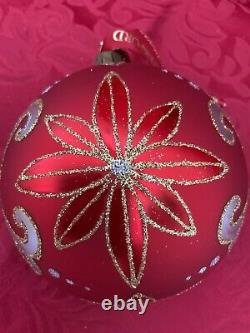 MIB FLAWLESS WATERFORD Ltd # Ed BROCADE REFLECTOR BALL 2010 Christmas Ornament