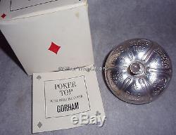 MIB Gorham Sterling Silver Poker Top 3D Toy Game Christmas Ornament Decoration