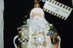MIB MacKenzie-Childs SILVER LINING SANTA Christmas Ornament 53913-106