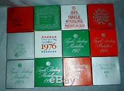 MIB Towle Sterling Silver 12 Days Christmas Complete Ornament Set 19711982 Gift