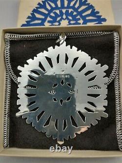 MMA 1972 Sterling Silver Snowflake Christmas Ornament, Excellent withbag and bag