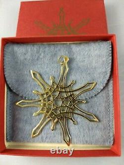 MMA 1975 Sterling Silver Star Christmas Ornament, Unused, Excellent withbag box