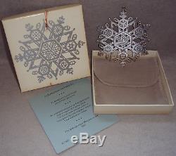 MMA 1980 Snowflake Sterling Silver Christmas Ornament Metropolitan Museum Art