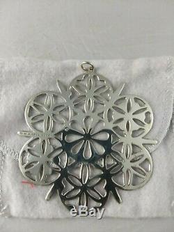 MMA 1984 Sterling Silver Snowflake Christmas Ornament, Excellent withbag