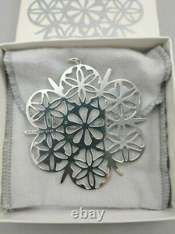 MMA 1984 Sterling Silver Snowflake Christmas Ornament, Excellent withbox and bag