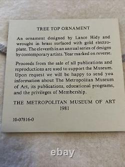 MMA Star Sterling Metropolitan Museum Christmas Tree Top Topper Ornament