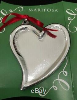 Mariposa Valentine Heart Ornament or Napkin Weight Recycled Aluminum Mexico NEW