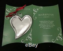 Mariposa Valentine Heart Ornament or Napkin Weight Recycled Aluminum Mexico NEW
