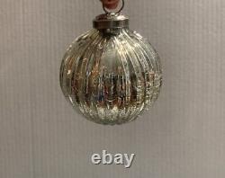 Martha Stewart Christmas Ornaments Mercury Glass Silver Ornaments Embellished