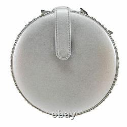 Mary Frances Snow Globe Xmas Silver Holiday Ornament Wristlet Bag Bead Purse New