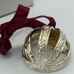 Mazza Bartholomew Christmas Ornament Sterling Silver Ruby Gold Cherub Pendant