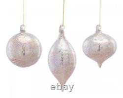 Melrose Decorative Ornament (Set of 12) 4.25H, 4.25H, 6.5H Glass