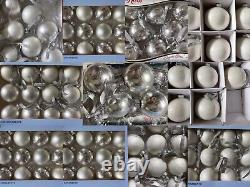 Mix lot 170 white silver blue glass Christmas ornaments