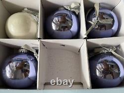 Mix lot 170 white silver blue glass Christmas ornaments