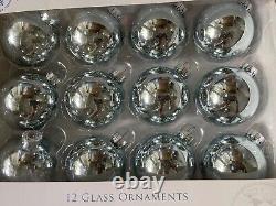 Mix lot 170 white silver blue glass Christmas ornaments